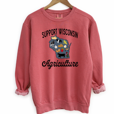Support Wisconsin Agriculture Crewneck (S-3XL) - Multiple Colors!