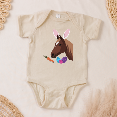 Hoppy Easter Horse One Piece/T-Shirt (Newborn - Youth XL) - Multiple Colors!