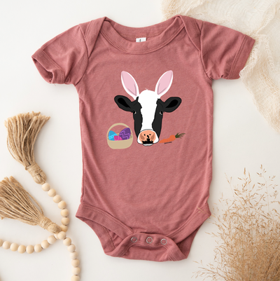 Hoppy Easter Dairy Cow One Piece/T-Shirt (Newborn - Youth XL) - Multiple Colors!