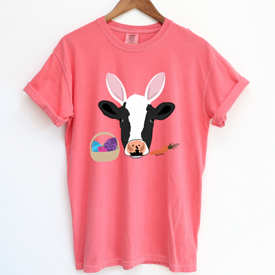 Hoppy Easter Dairy Cow ComfortWash/ComfortColor T-Shirt (S-4XL) - Multiple Colors!
