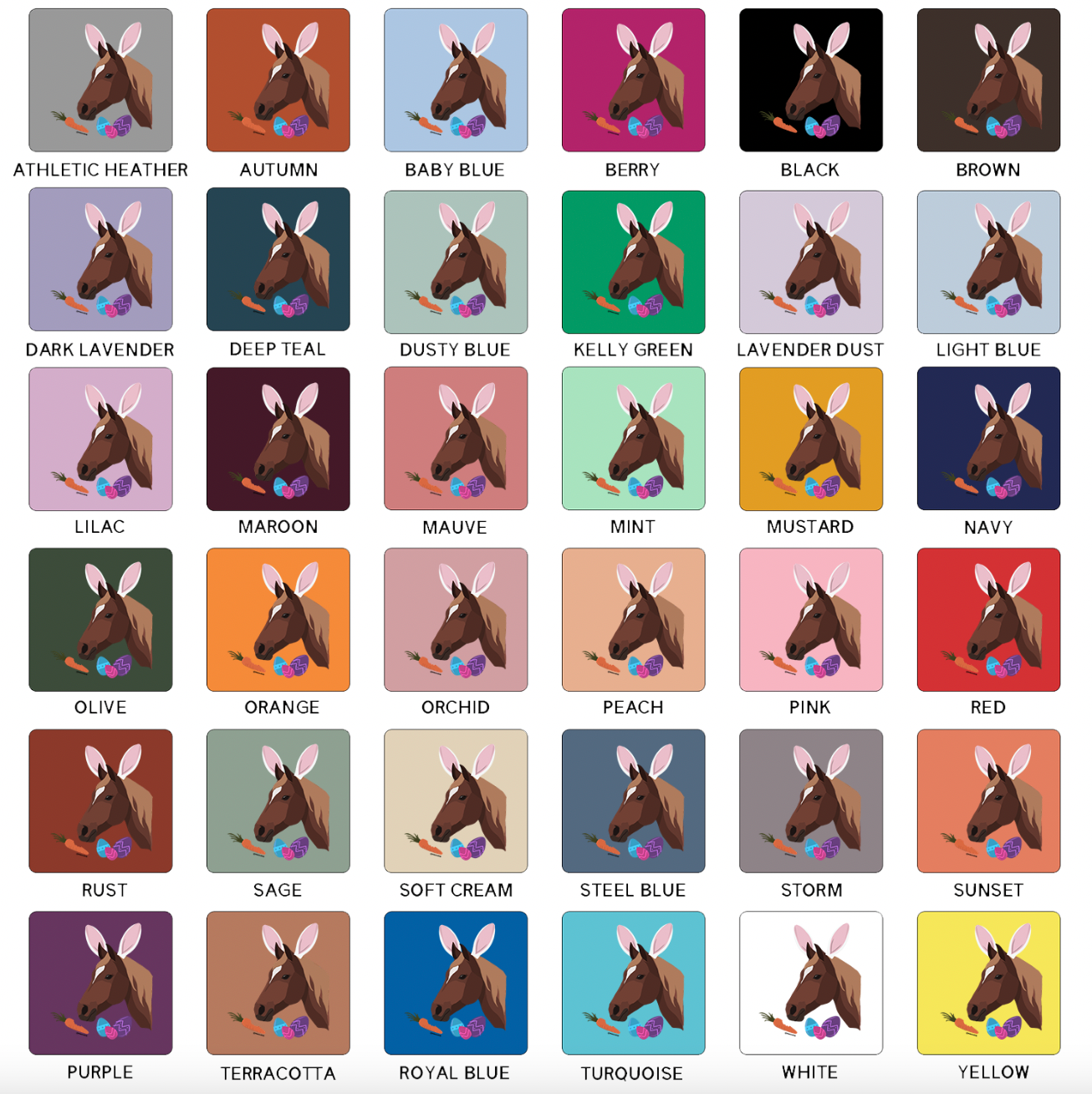 Hoppy Easter Horse T-Shirt (XS-4XL) - Multiple Colors!