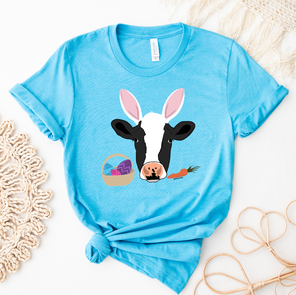 Hoppy Easter Dairy Cow T-Shirt (XS-4XL) - Multiple Colors!