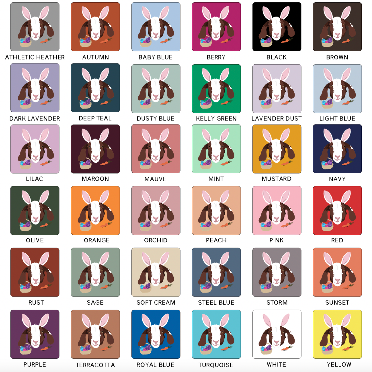 Hoppy Easter Goat T-Shirt (XS-4XL) - Multiple Colors!