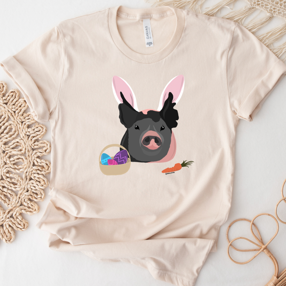 Hoppy Easter Pig T-Shirt (XS-4XL) - Multiple Colors!