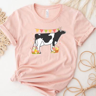 Spring Easter Dairy Cow T-Shirt (XS-4XL) - Multiple Colors!
