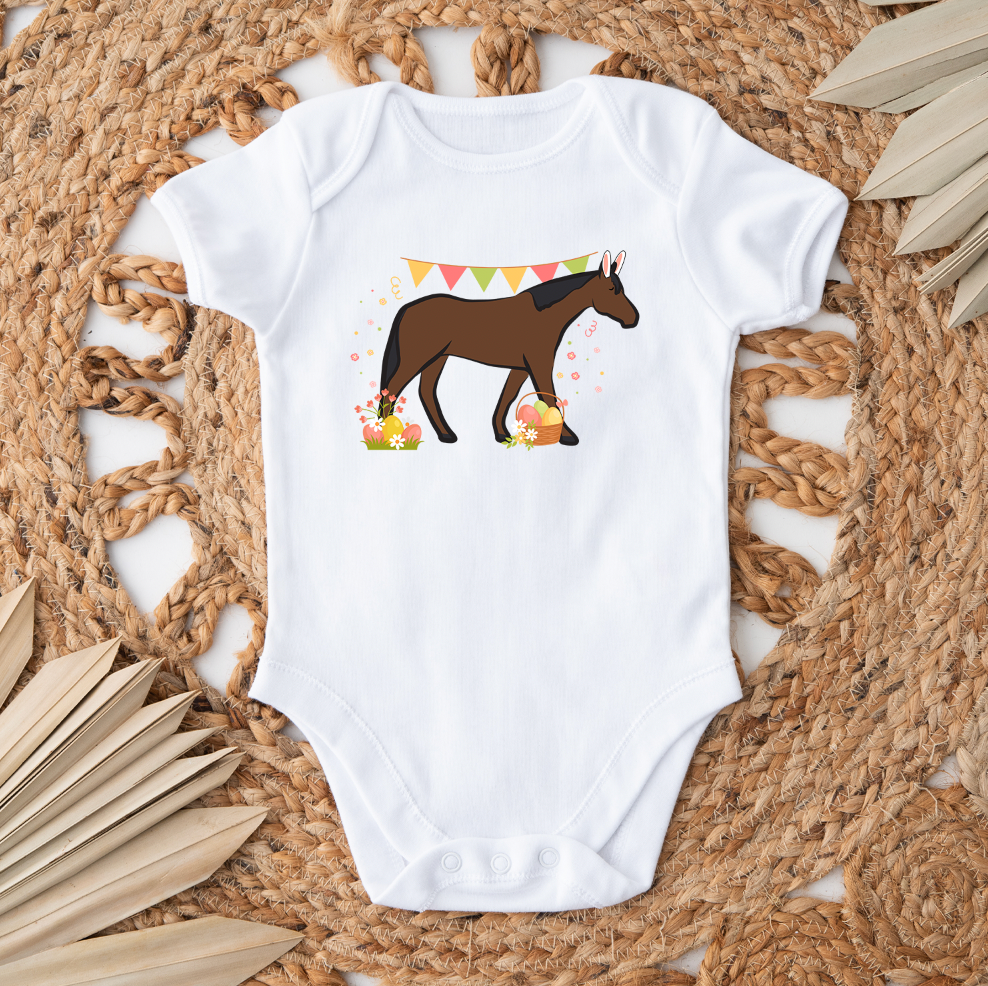 Spring Easter Horse One Piece/T-Shirt (Newborn - Youth XL) - Multiple Colors!