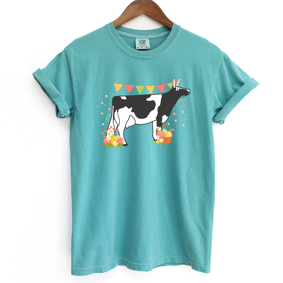Spring Easter Dairy Cow ComfortWash/ComfortColor T-Shirt (S-4XL) - Multiple Colors!