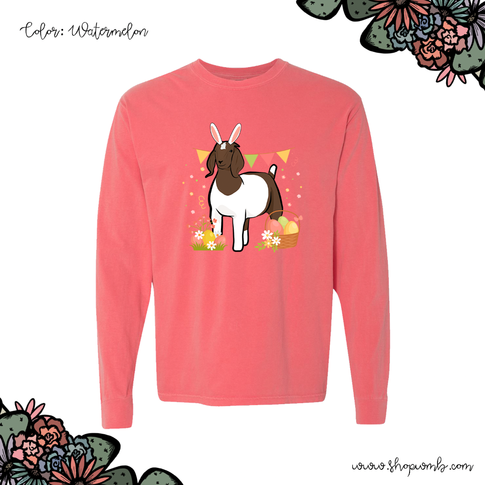 Spring Easter Goat LONG SLEEVE T-Shirt (S-3XL) - Multiple Colors!