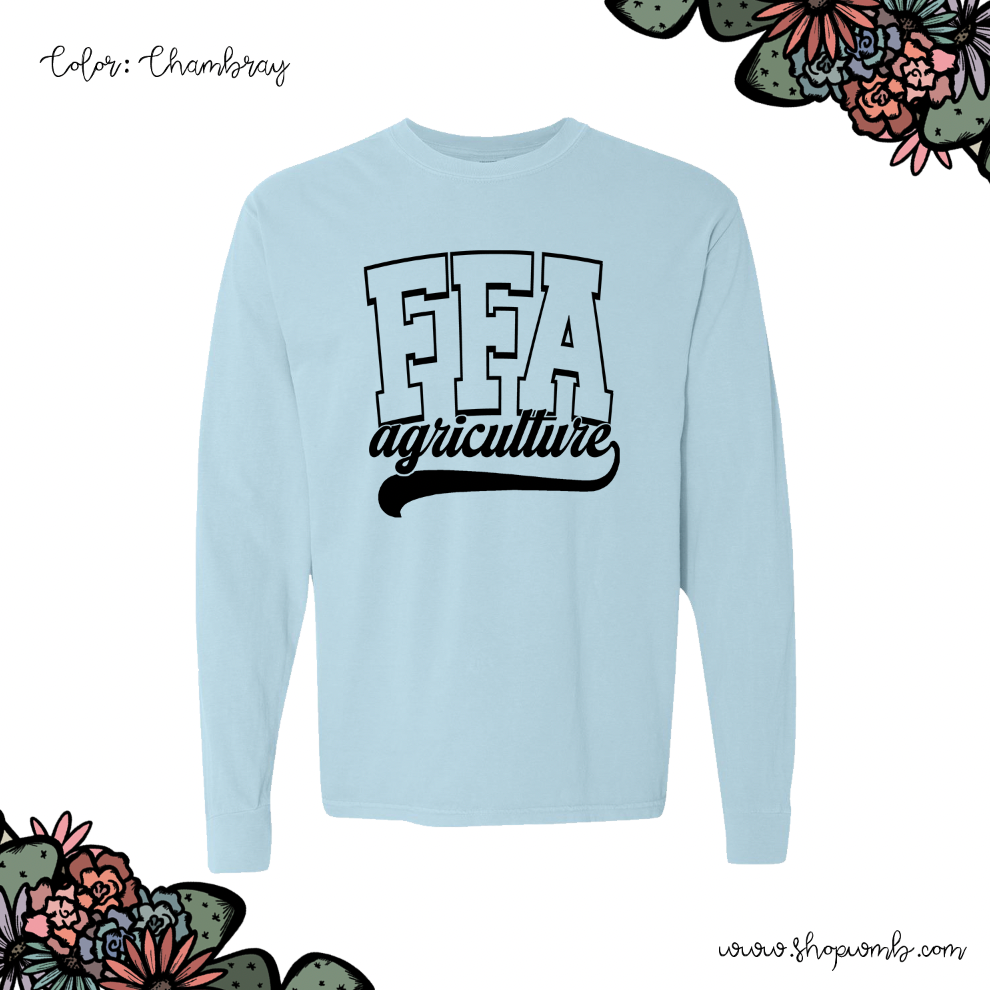FFA Agriculture Black Ink LONG SLEEVE T-Shirt (S-3XL) - Multiple Colors!
