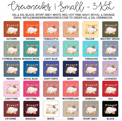 Spring Easter Rabbit Crewneck (S-3XL) - Multiple Colors!