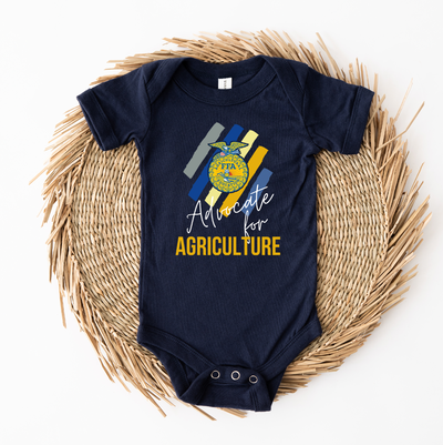Emblem Agvocate For Agriculture Color One Piece/T-Shirt (Newborn - Youth XL) - Multiple Colors!