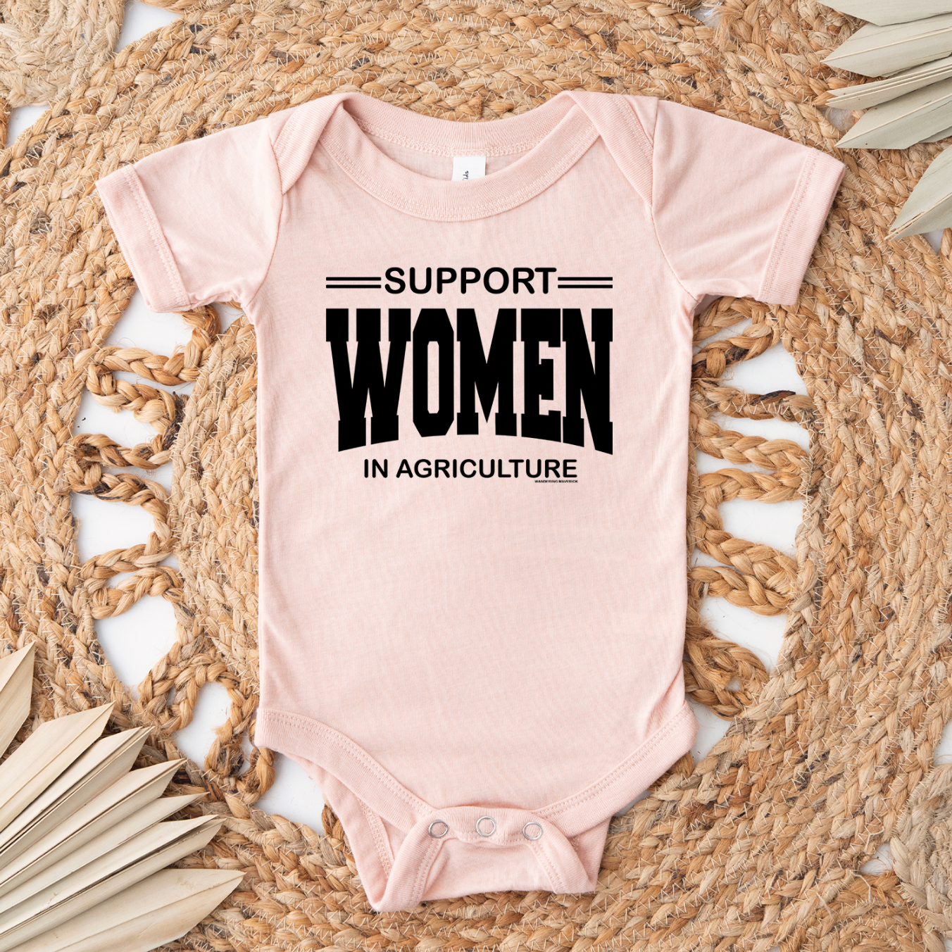 Support Women In Agriculture Black Ink One Piece/T-Shirt (Newborn - Youth XL) - Multiple Colors!