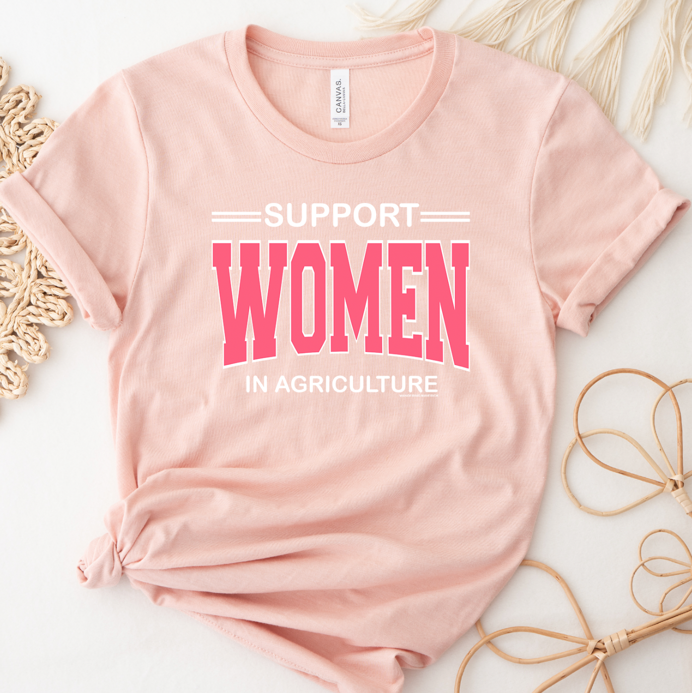 Support Women In Agriculture Pink Ink T-Shirt (XS-4XL) - Multiple Colors!