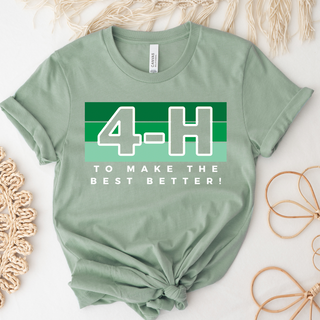 4-H Colorblock– Bella Canvas T-Shirt
