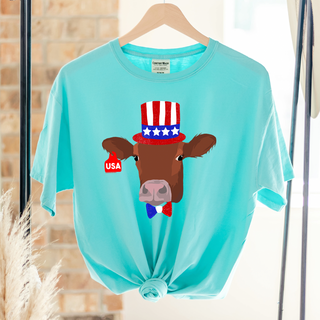Red White and Blue Steer– Comfort Colors T-Shirt