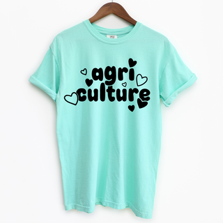 Agriculture Hearts Black– Comfort Colors T-Shirt