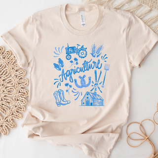 Watercolor Agriculture Blue– Bella Canvas T-Shirt