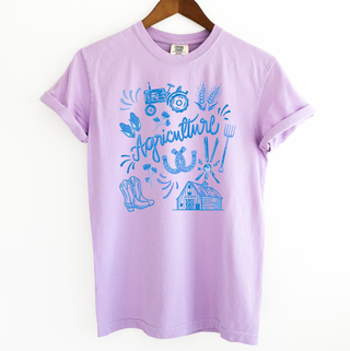 Watercolor Agriculture Blue– Comfort Colors T-Shirt