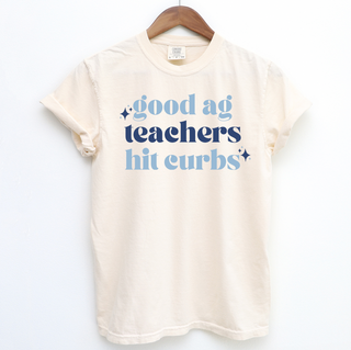 Good Ag Teachers Hit Curbs Blue– Comfort Colors T-Shirt