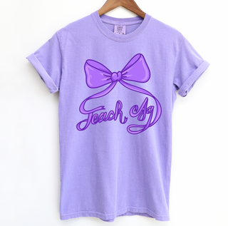 Teach Ag Bow Purple– Comfort Colors T-Shirt