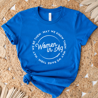 Women In Ag Circle White Ink– Bella Canvas T-Shirt