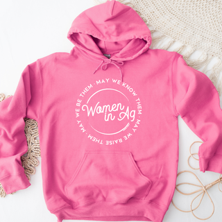 Women In Ag Circle White Ink– Hoodie