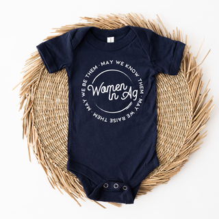 Women In Ag Circle White Ink– Infant/Toddler/Youth