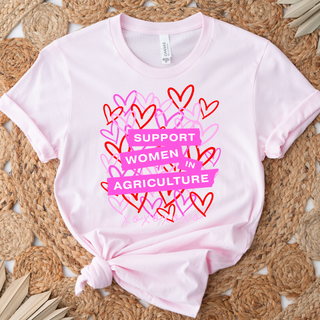 Hearts Support Women In Agriculture– Bella Canvas T-Shirt