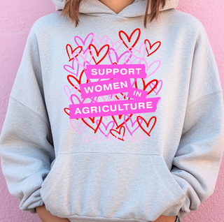 Hearts Support Women In Agriculture– Hoodie