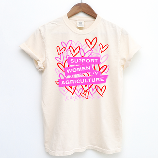 Hearts Support Women In Agriculture– Comfort Colors T-Shirt