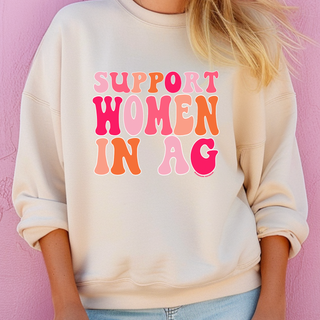 Peachy Support Women In Ag– Crewneck