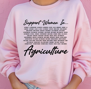 Support Women In Ag List– Crewneck