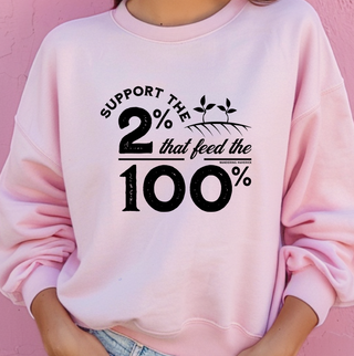 Support the 2% Black Ink– Crewneck