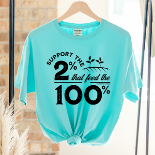 Support the 2% Black Ink– Comfort Colors T-Shirt