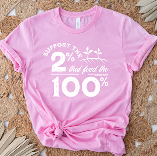 Support the 2% White Ink– Bella Canvas T-Shirt