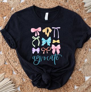 Colorful Agvocate Bows– Bella Canvas T-Shirt