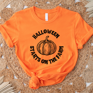 Halloween Starts On the Farm– Bella Canvas T-Shirt