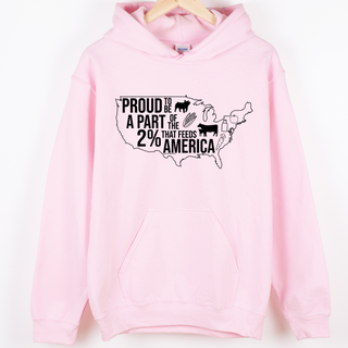 Proud To Be Apart of the 2% that Feeds America– Hoodie