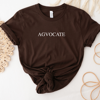Agvocate Text White– Bella Canvas T-Shirt