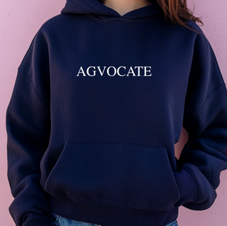 Agvocate Text White– Hoodie