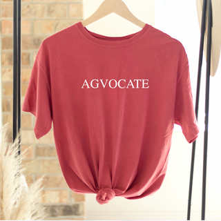 Agvocate Text White– Comfort Colors T-Shirt