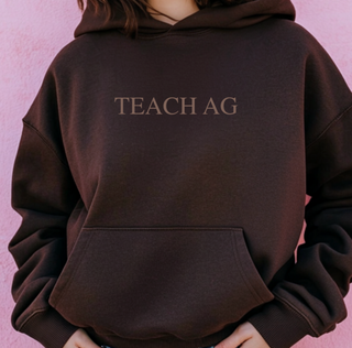 Teach Ag Text Brown– Hoodie