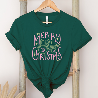 Merry Christmas Tractor– Bella Canvas T-Shirt