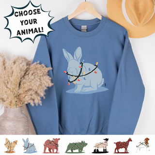 Christmas Lights- Choose Your Animal – Crewneck