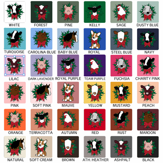 Christmas Animal Wreath- Choose Your Animal – Bella Canvas T-Shirt