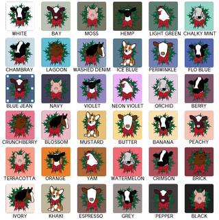 Christmas Animal Wreath- Choose Your Animal – Comfort Colors T-Shirt