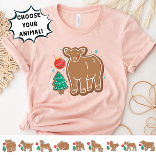 Gingerbread Animal- Choose Your Animal – Bella Canvas T-Shirt