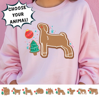 Gingerbread Animal- Choose Your Animal – Crewneck