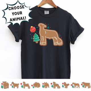 Gingerbread Animal- Choose Your Animal – Comfort Colors T-Shirt