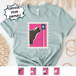 Christmas Stamp- Choose Your Animal – Bella Canvas T-Shirt
